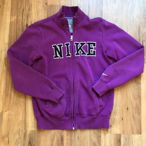 Nike Womens Purple Zip Up Sweatshirt